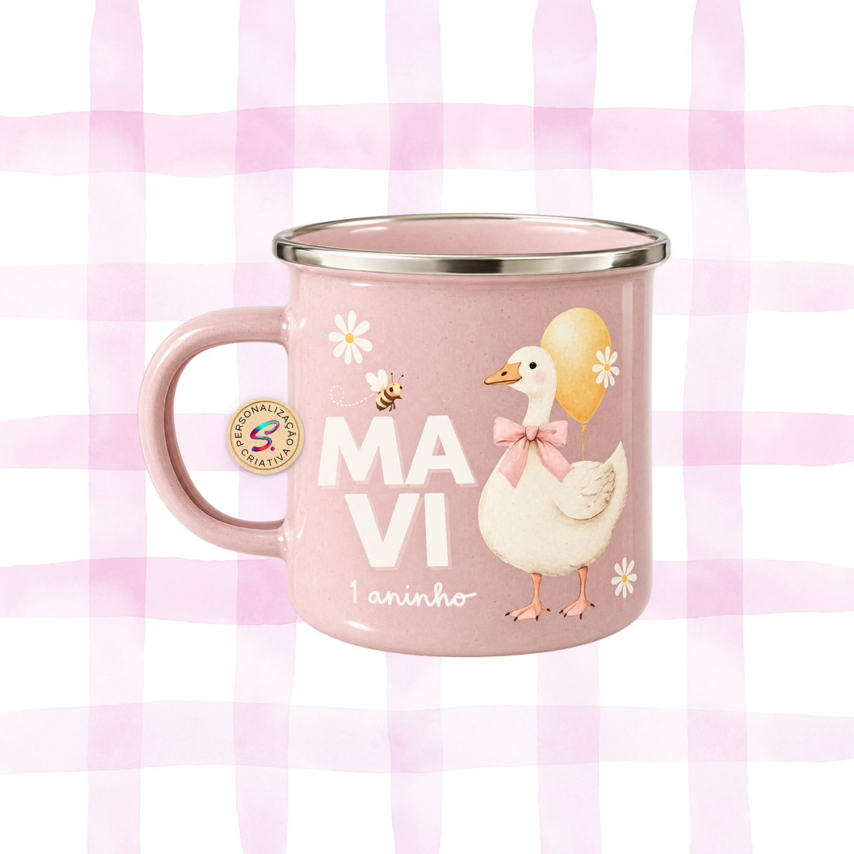 Caneca Enamel Esmaltada Sublimada 350ml